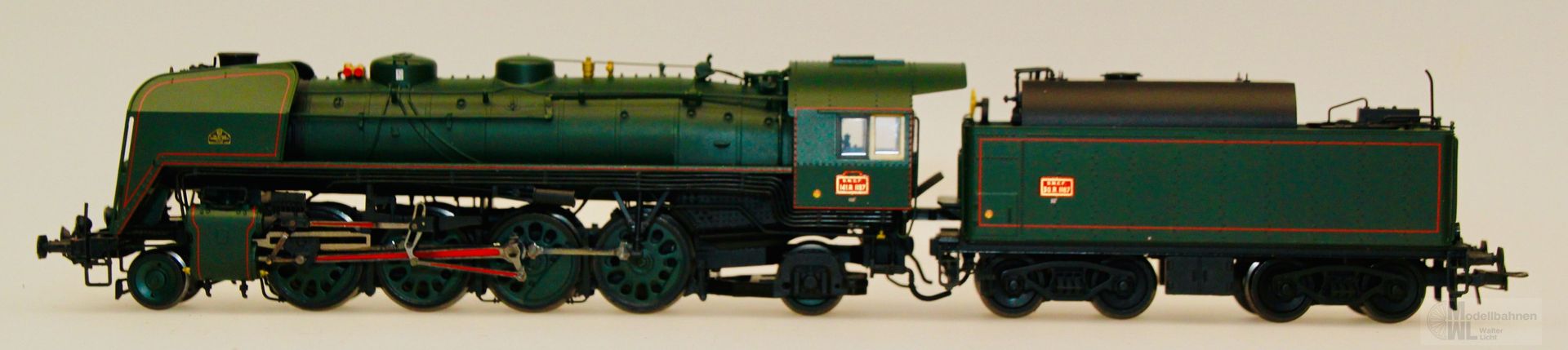 Jouef 2073 - Jouef - Dampflok BR 141 R 1187 SNCF Öl grün DEFEKT H0/GL